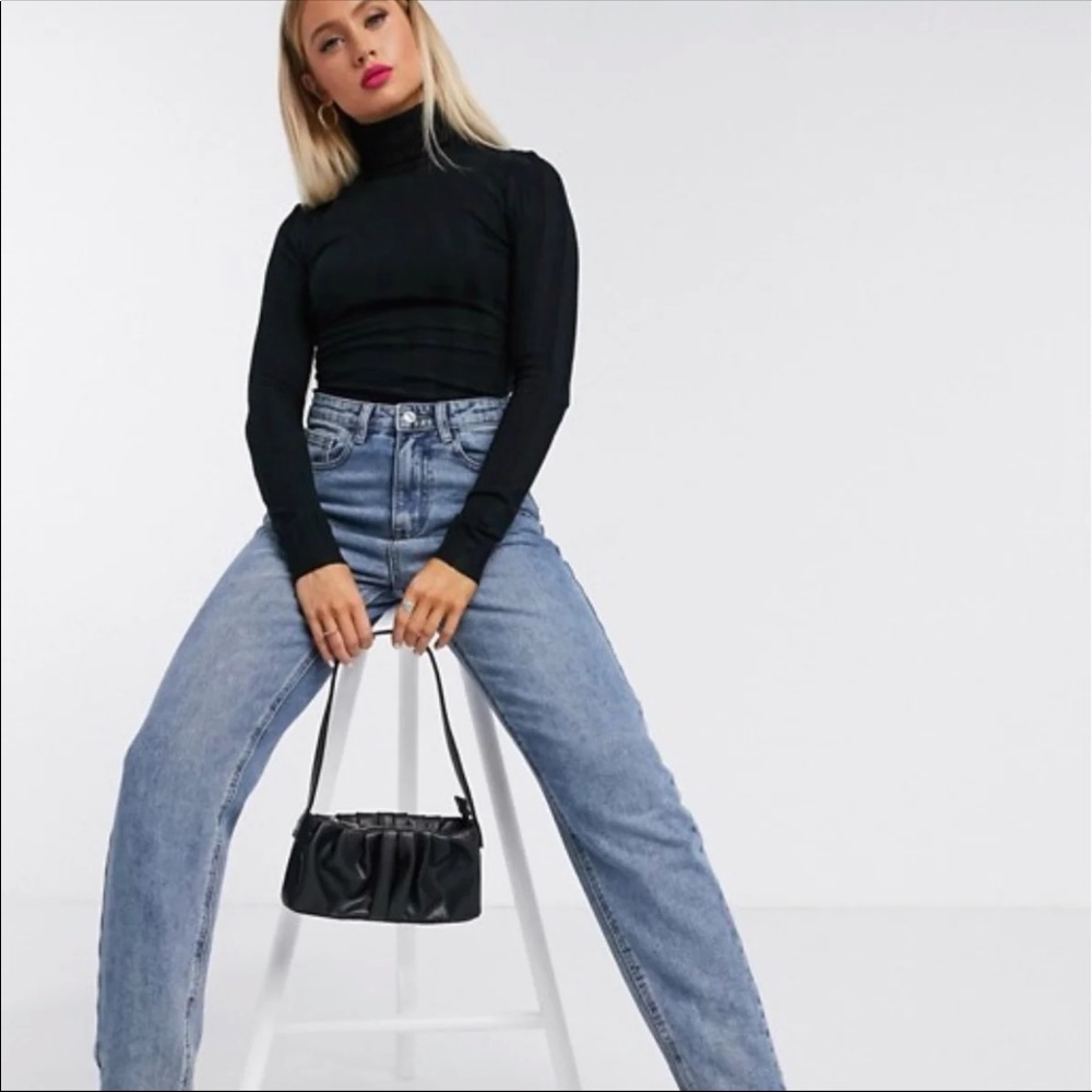 nwt ASOS Black ribbed knit sweater bodysuit - Picture 7 of 12